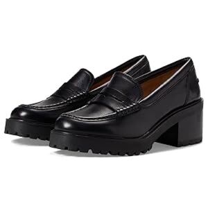 New Madewell Gorman Heeled Lug Loafer True Black Size 9.5